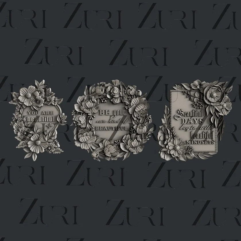 63_FLORAL FRAMES -SET 1