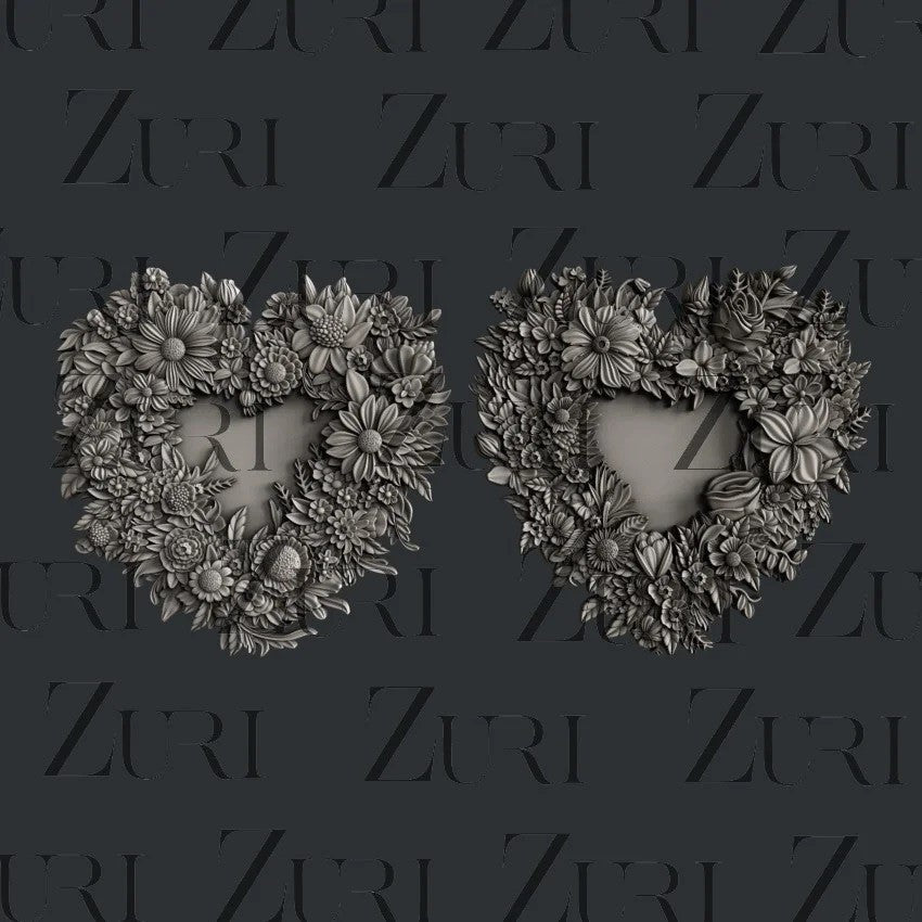60_FLORAL LOVEHEARTS SET 1