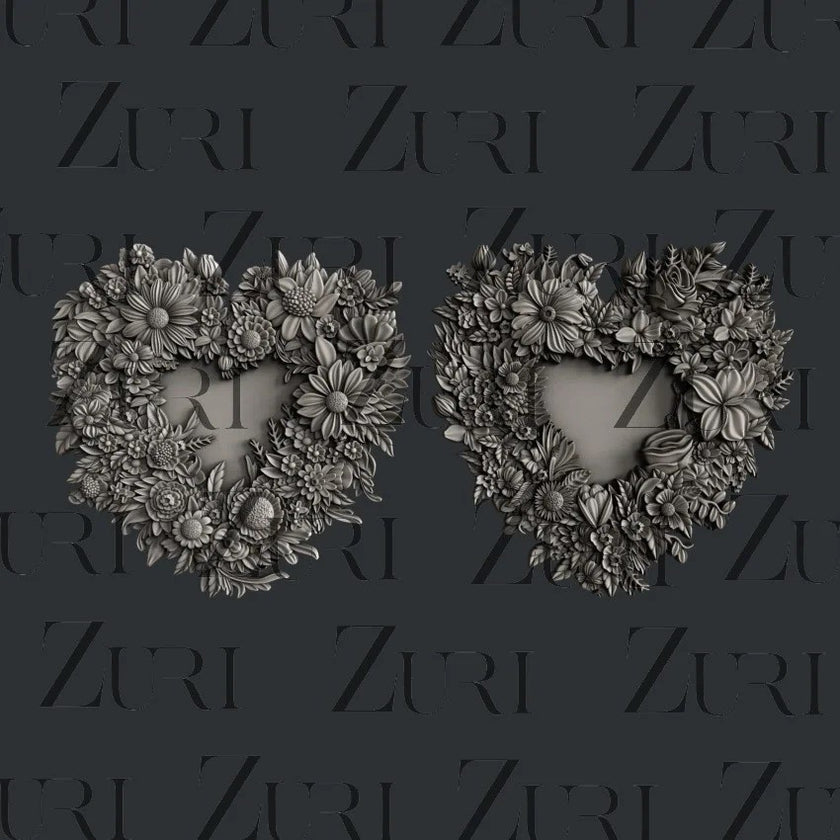 60_FLORAL LOVEHEARTS SET 1