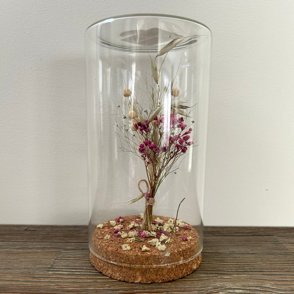 Bosje droogbloemen lila