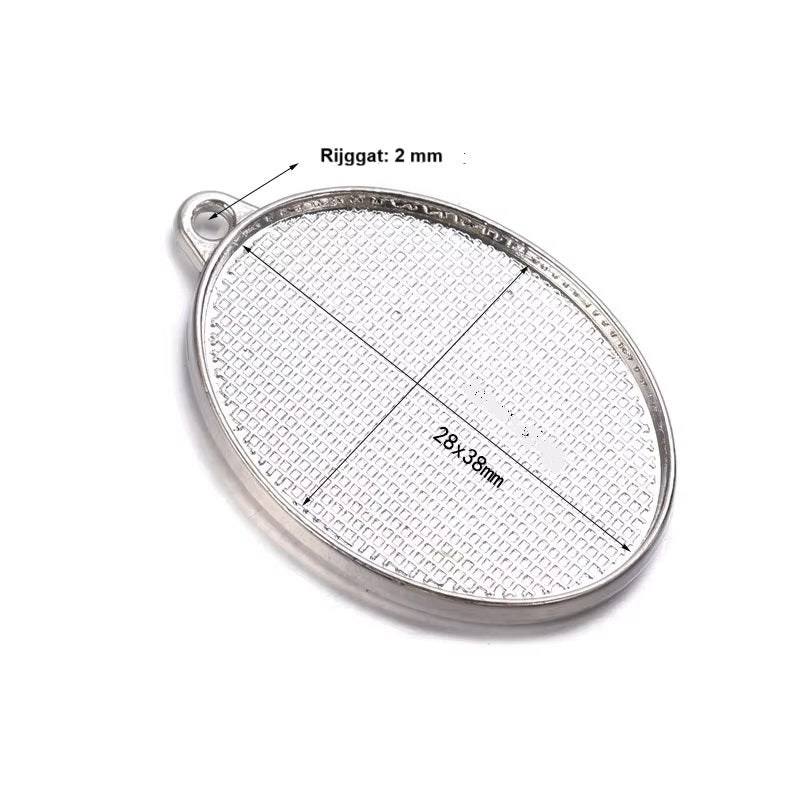 Dubbelzijdige hanger ovaal