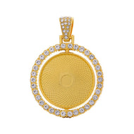 Dubbelzijdige hanger rond - stras