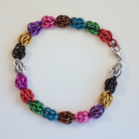 Chainmaille armband "Sweet Pea"