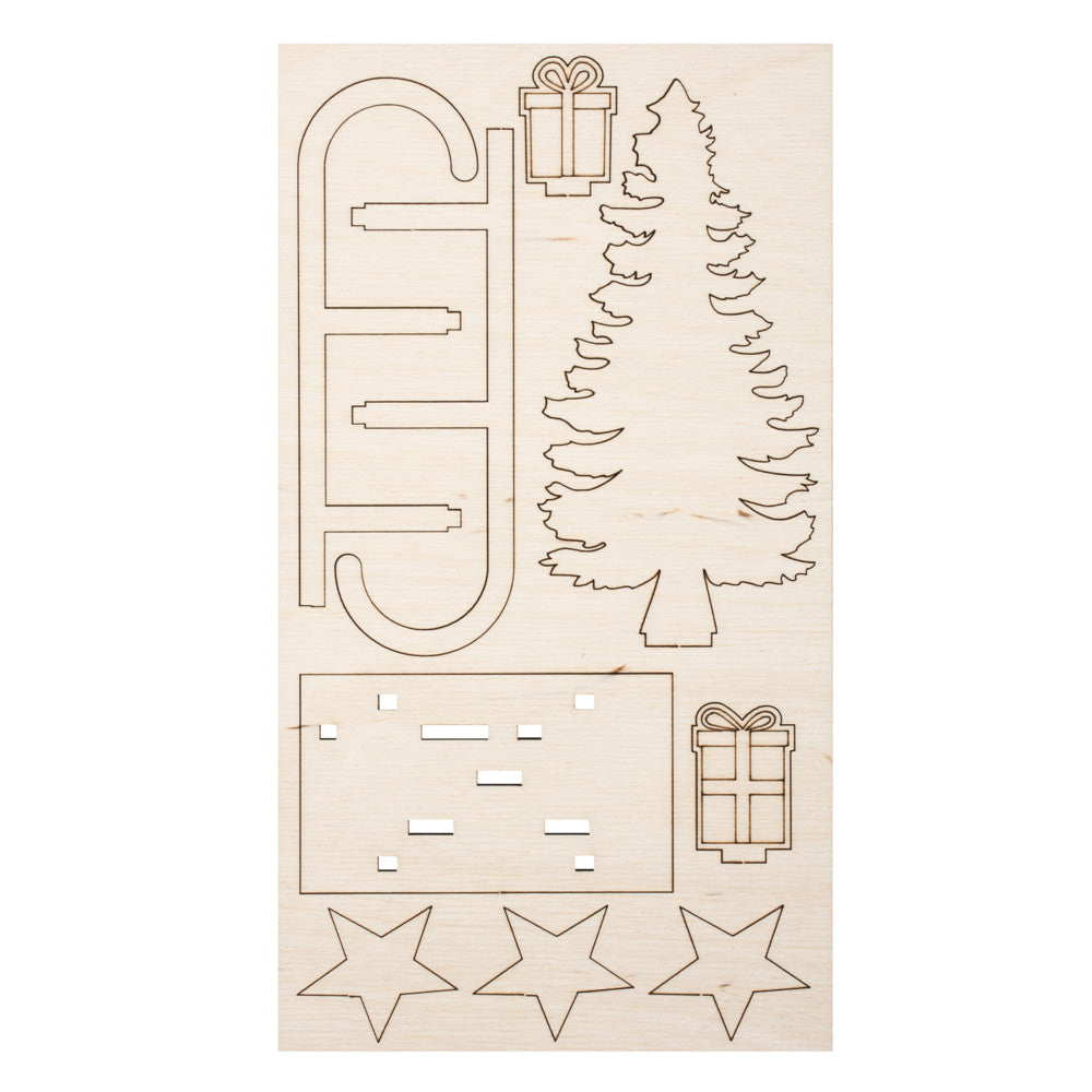 Houten bouwset Winterdroom Slee