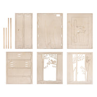 Houten bouwset bos in 3d lijst