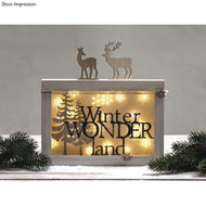 Houten motieven boom en hert