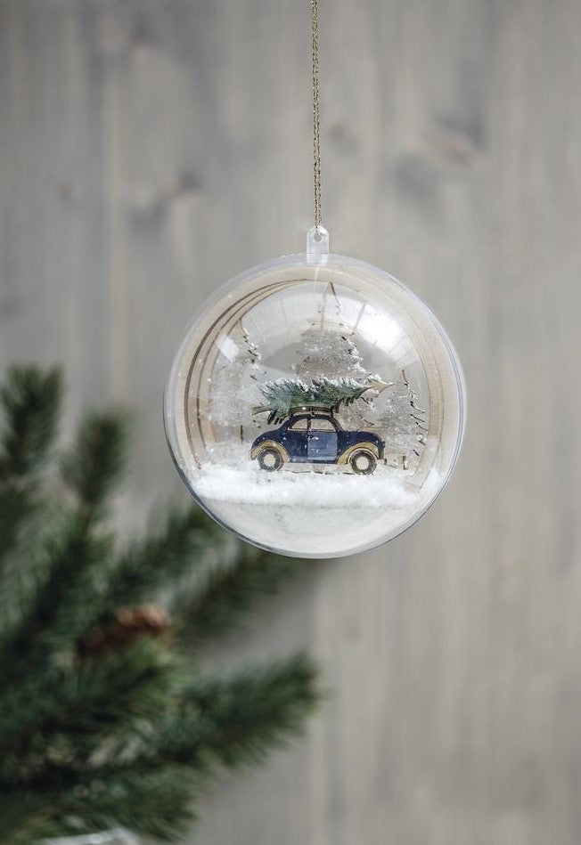 Bomen en auto houten steekdelen