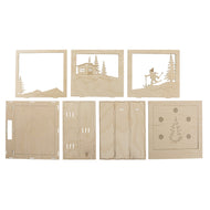 Houten bouwset wintersport