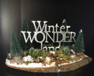 Houten tekst Winterwonderland