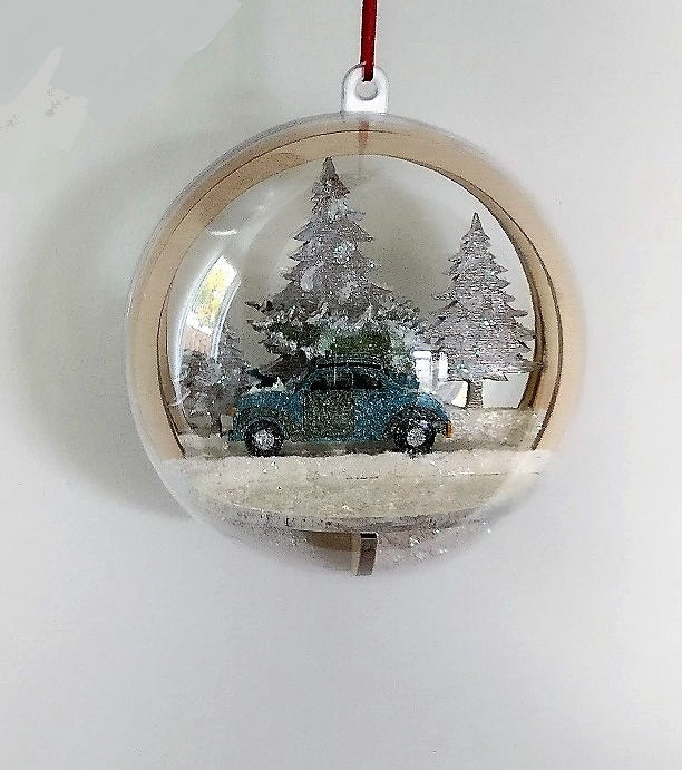 Bomen en auto houten steekdelen