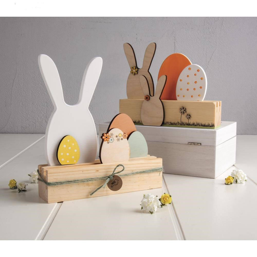 Houten deco Paaseieren