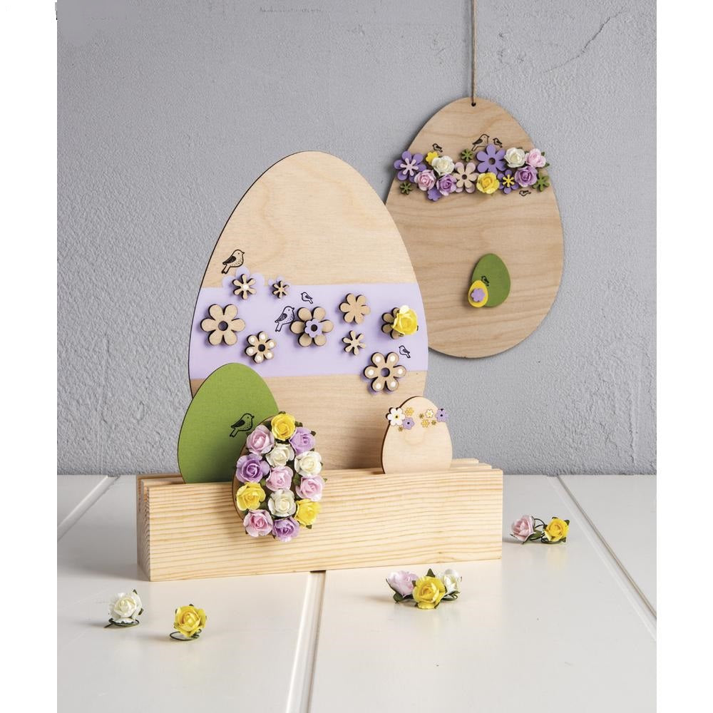 Houten deco Paaseieren