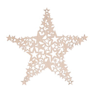 Houten deco ster