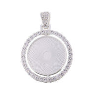 Dubbelzijdige hanger rond - stras