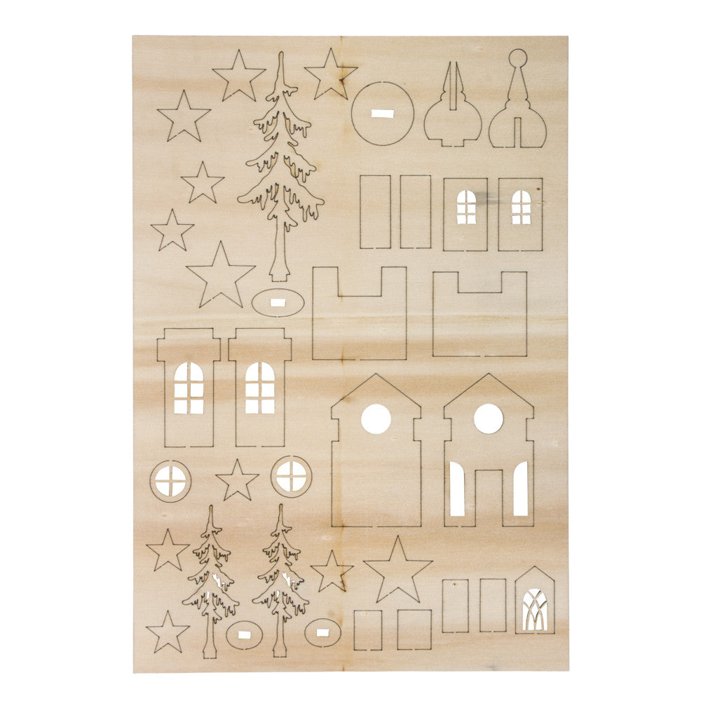 Houten bouwset Kerst kerk