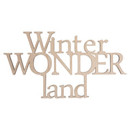 Houten tekst Winterwonderland