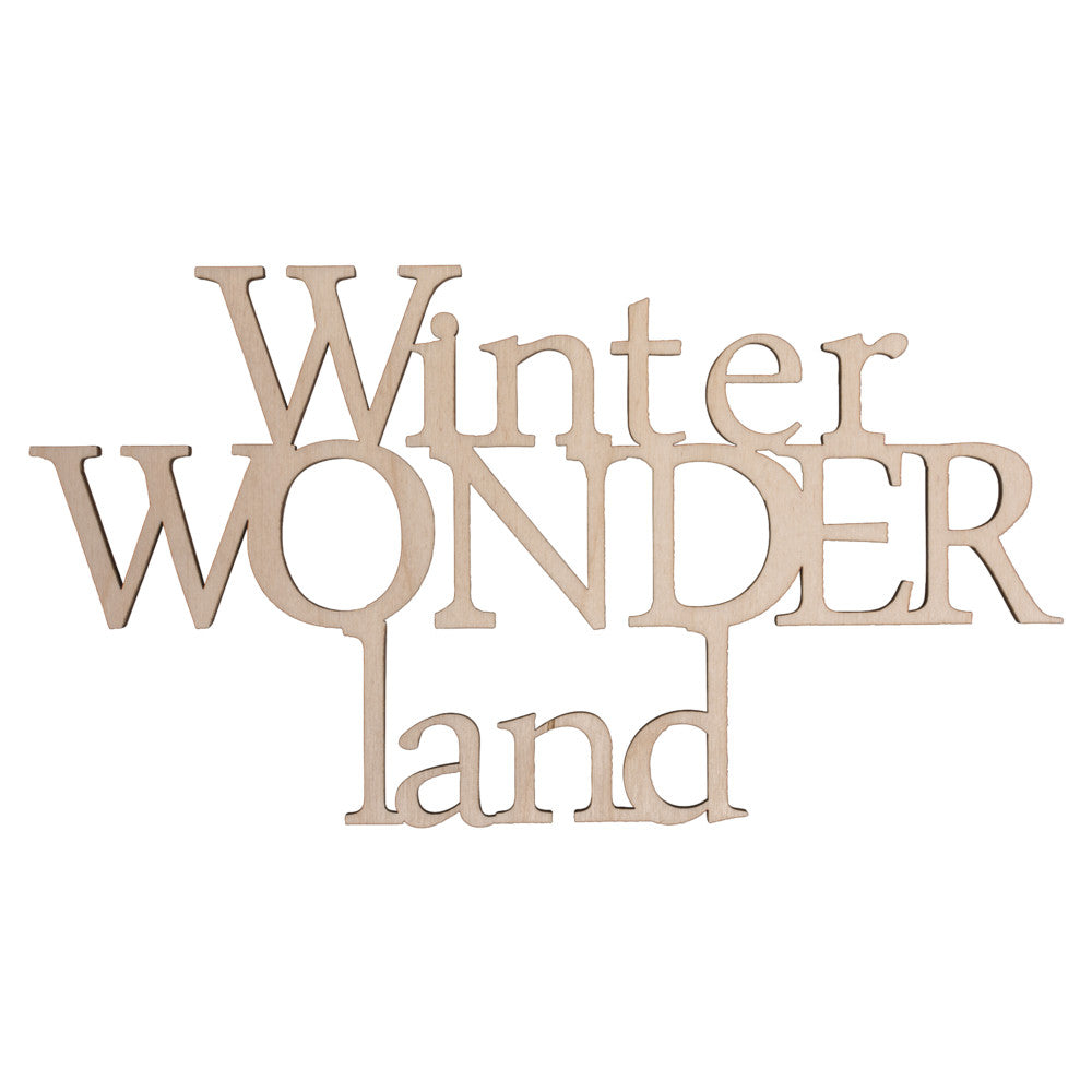 Houten tekst Winterwonderland