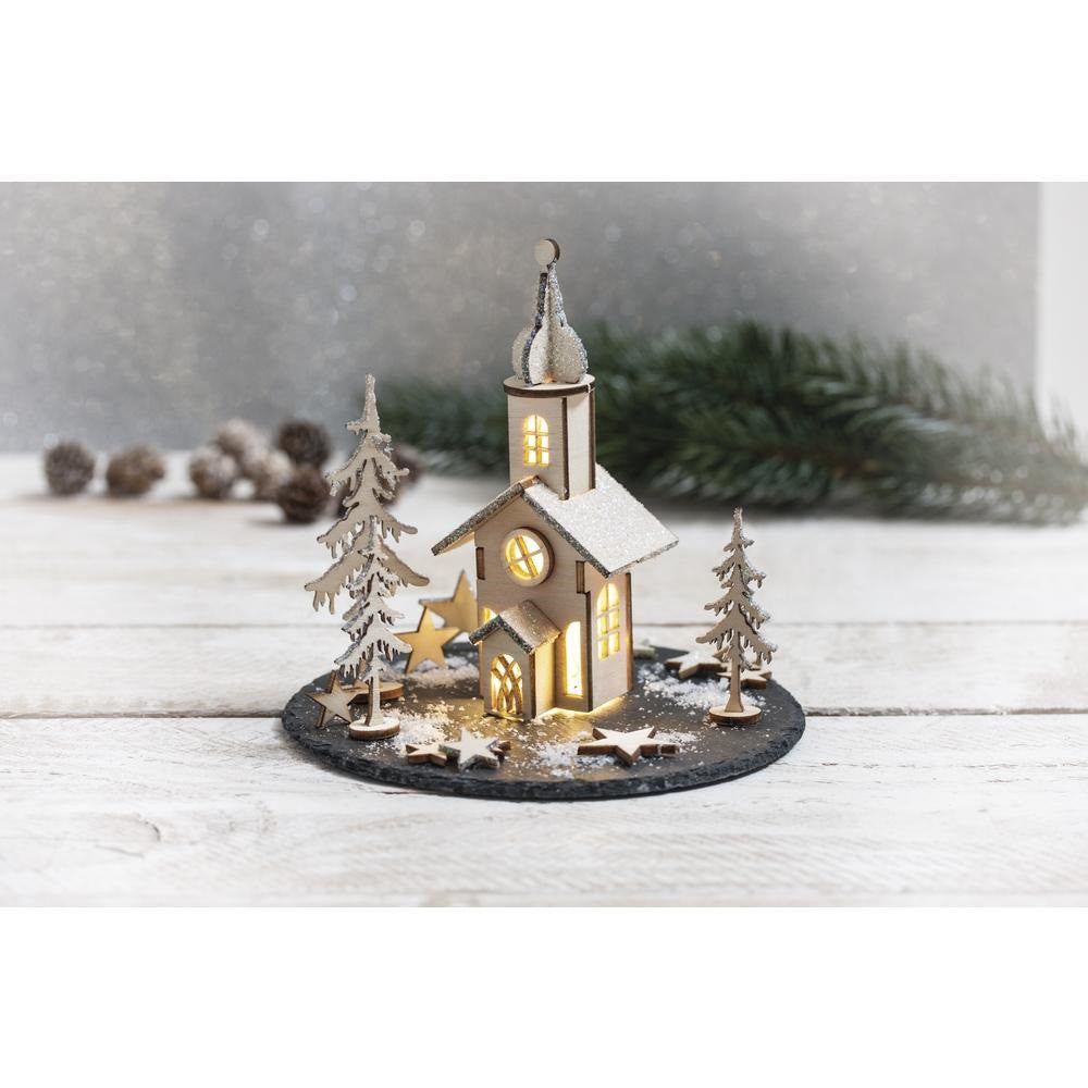 Houten bouwset Kerst kerk