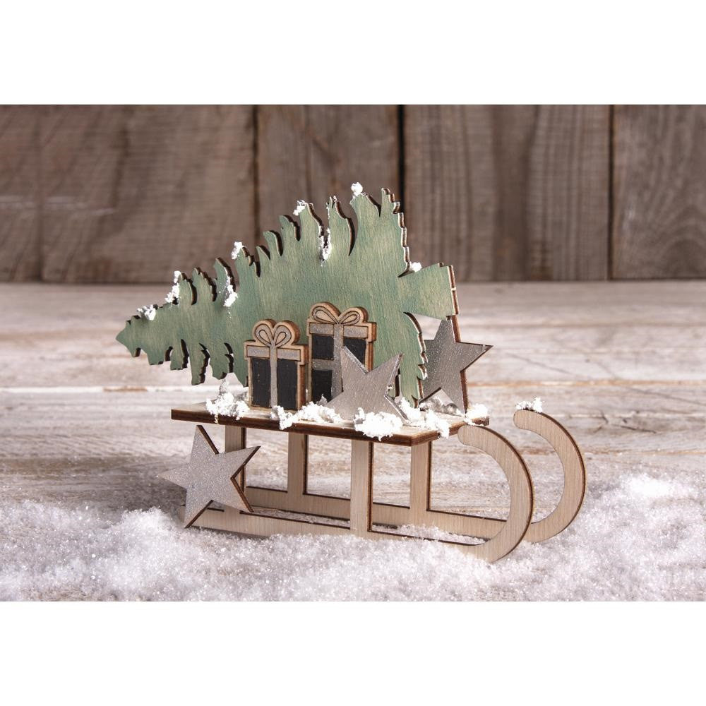 Houten bouwset Winterdroom Slee