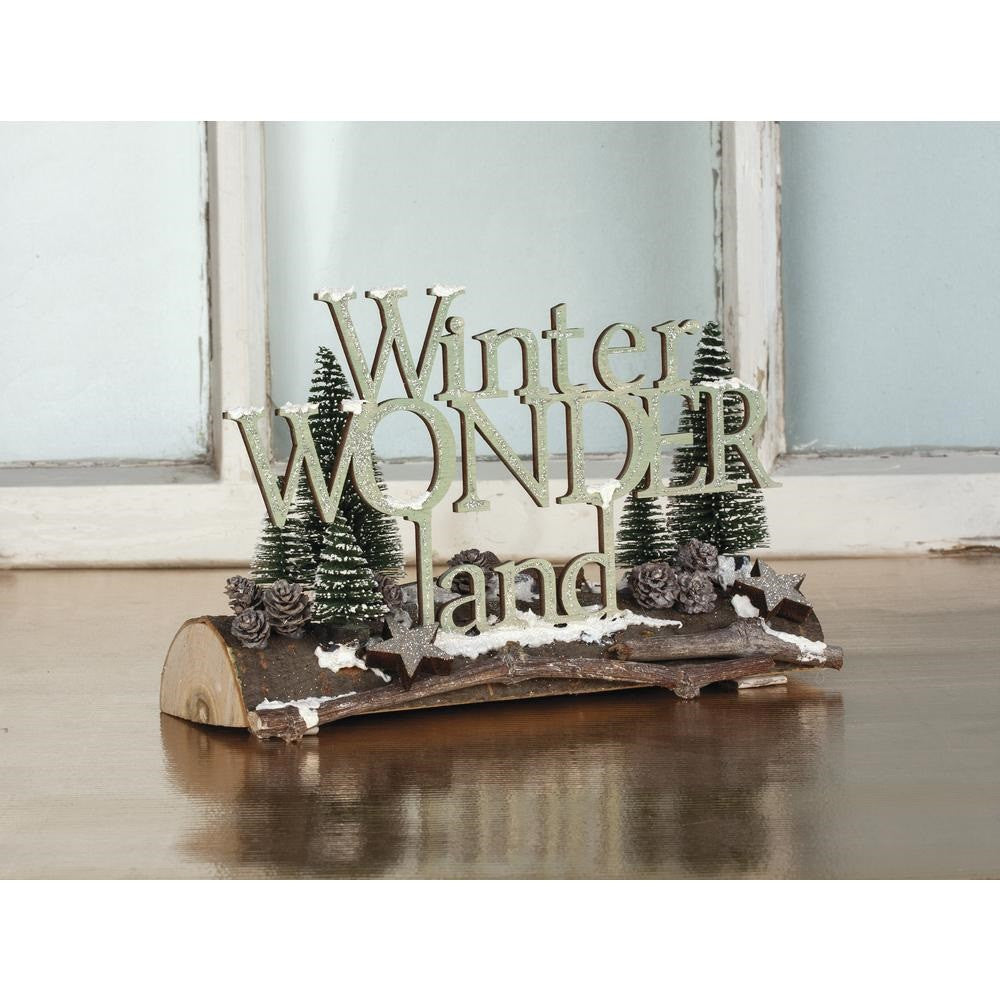 Houten tekst Winterwonderland