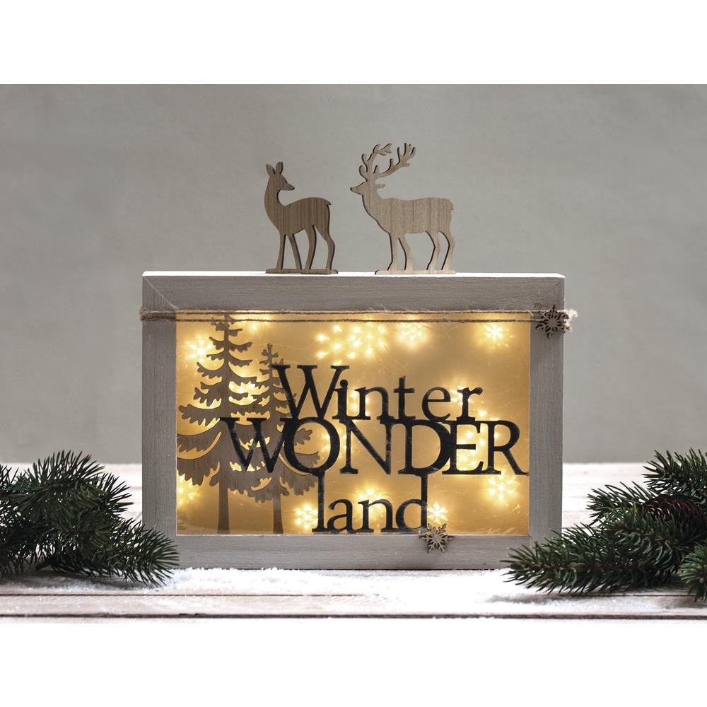 Houten tekst Winterwonderland