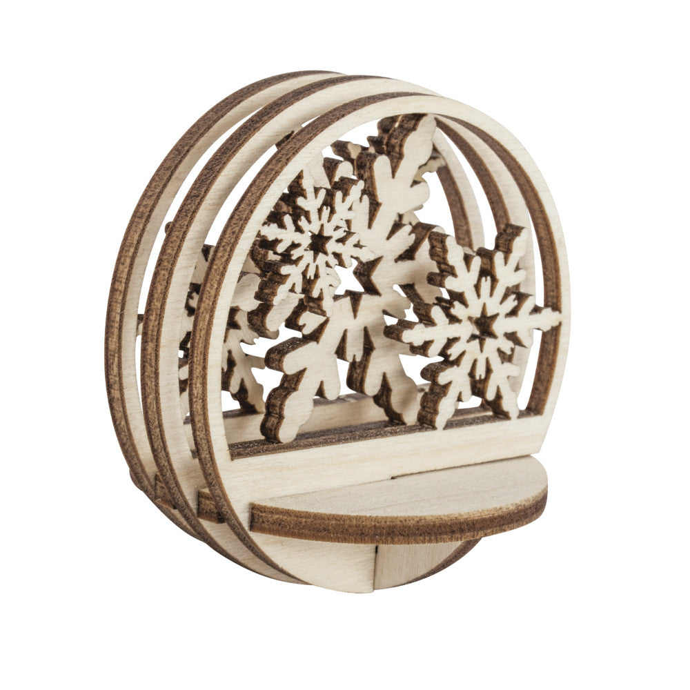 Sneeuwvlok houten steekdelen
