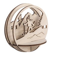 Skiër houten steekdelen