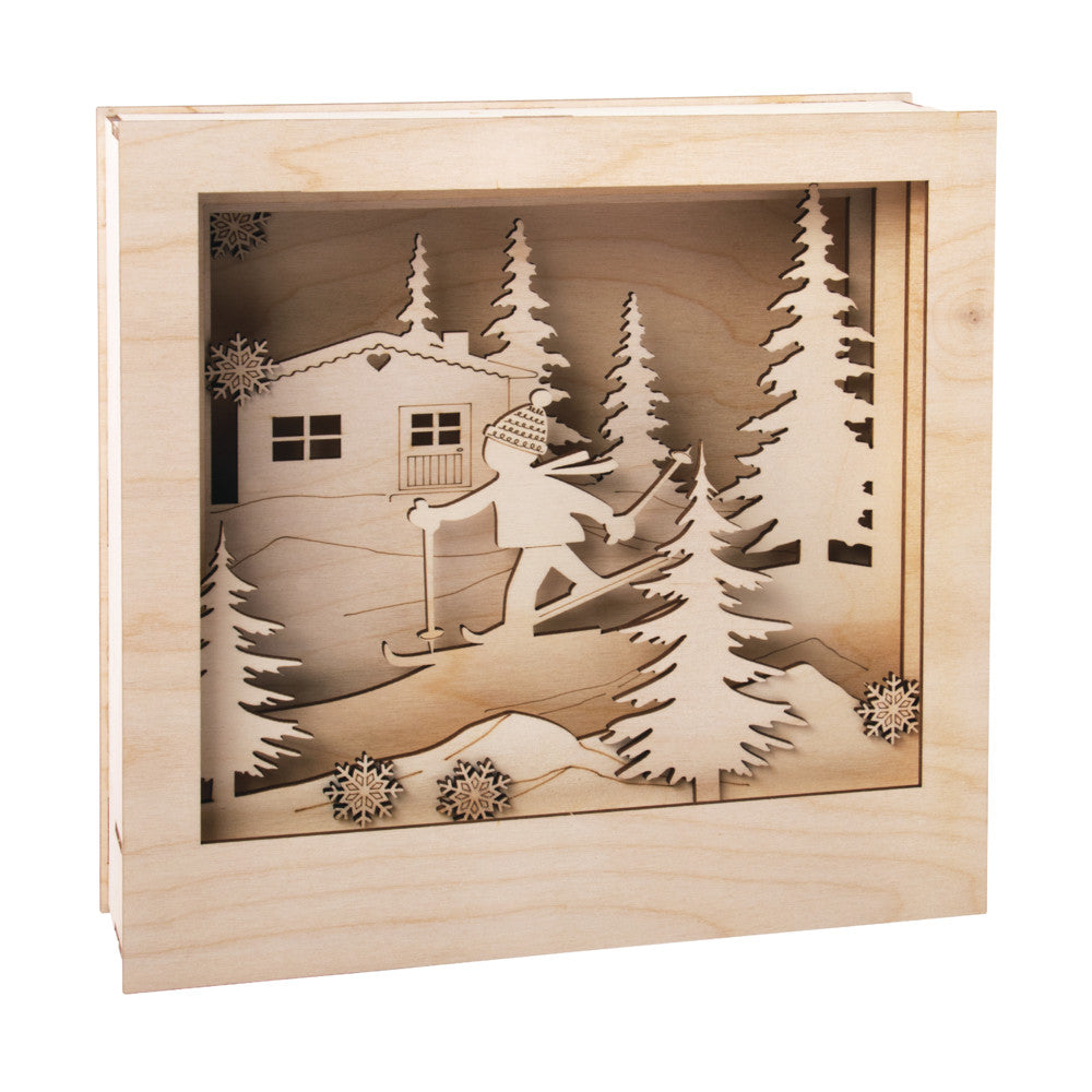 Houten bouwset wintersport