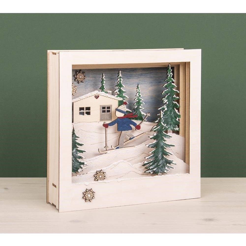 Houten bouwset wintersport