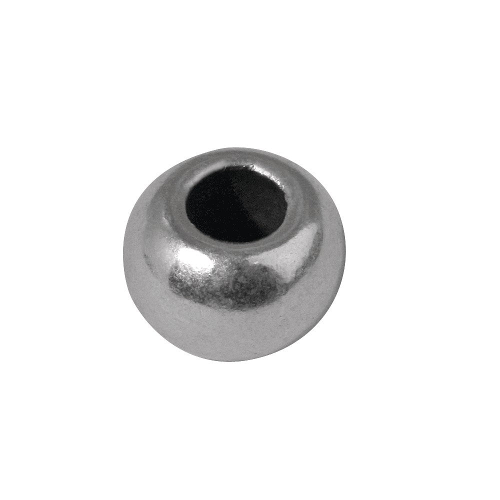 Metalen zilveren kraal