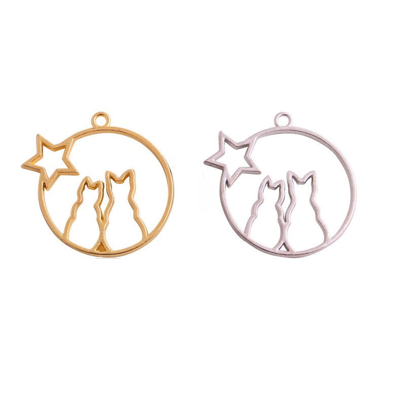 Hanger katten bij volle maan-ster