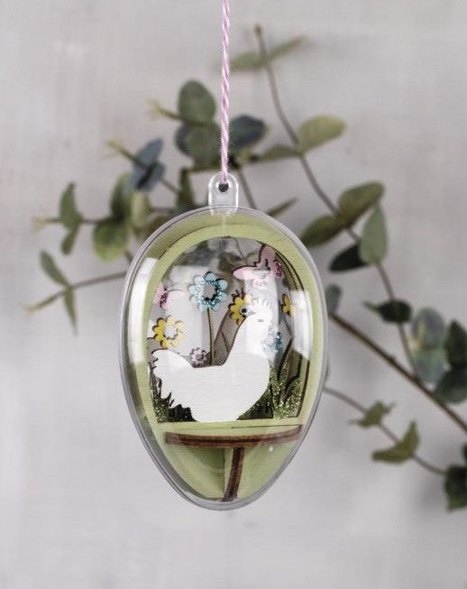 Plastic ei 2-delig kristal