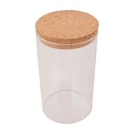 Glazen pot met kurkdeksel
