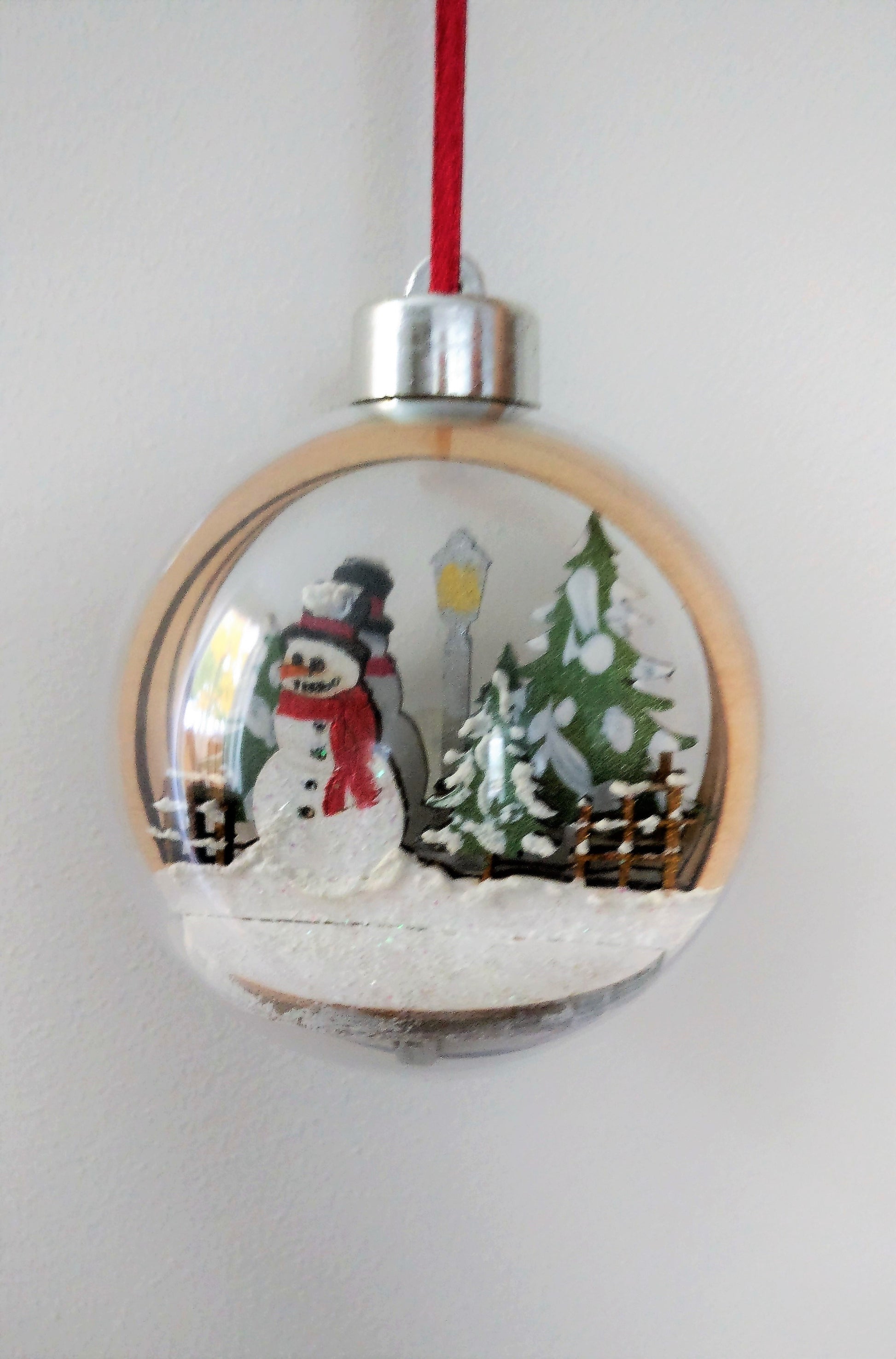 Sneeuwpop houten steekdelen