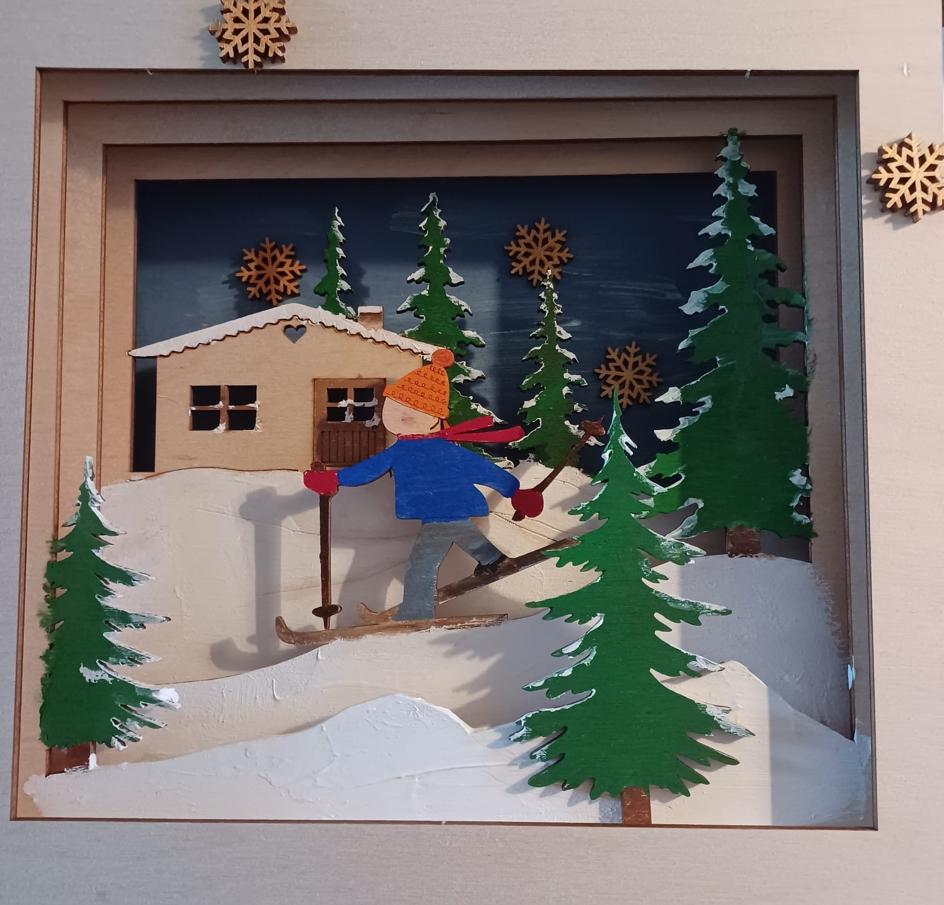 Houten bouwset wintersport