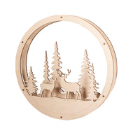 Houten krans bomen en herten