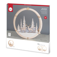 Houten krans bomen en herten