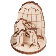 Houten steekdelen pinguïns